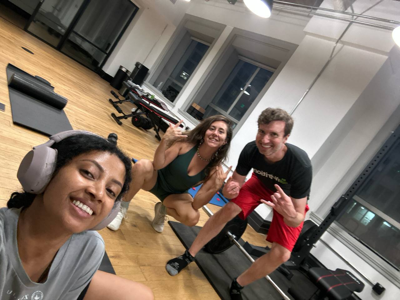 Group workout session